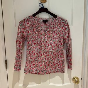 J Crew Liberty Fabric Blouse. Size P0